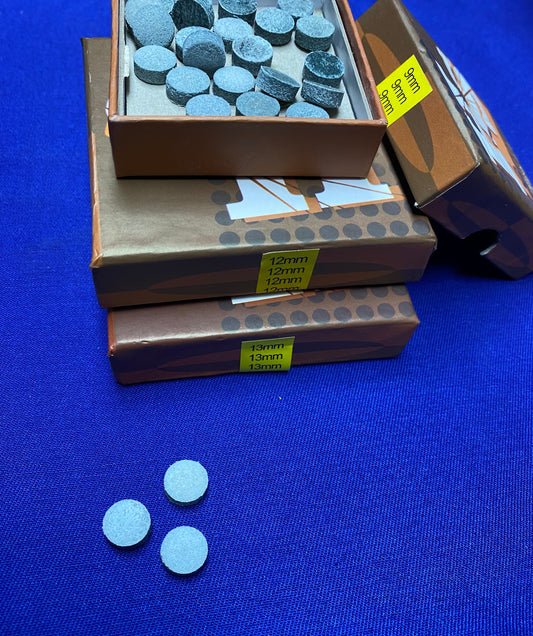 Tete en cuire pour canne de billard